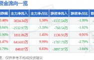 股票行情快报：华懋科技（603306）9月3日主力资金净买入3034.34万元