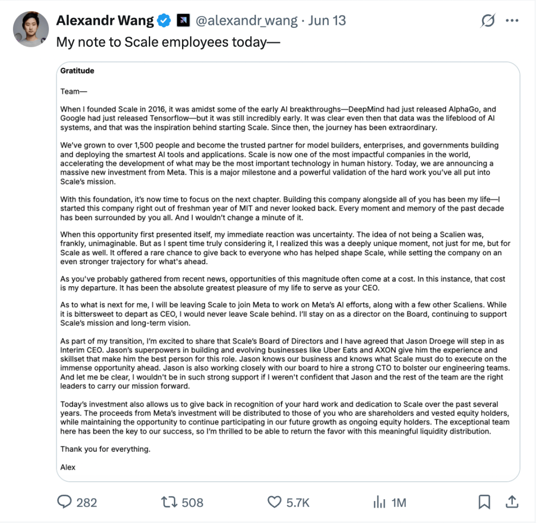 150亿美元!28岁华裔天才官宣加入Meta,扎克伯格掀翻AI牌桌!